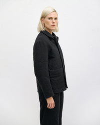 Flanell Steppjacke Bio Baumwolle - Schwarz