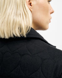 Flanell Steppjacke Bio Baumwolle - Schwarz