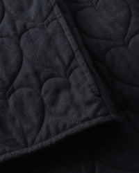 Flanell Steppweste Bio Baumwolle - Schwarz