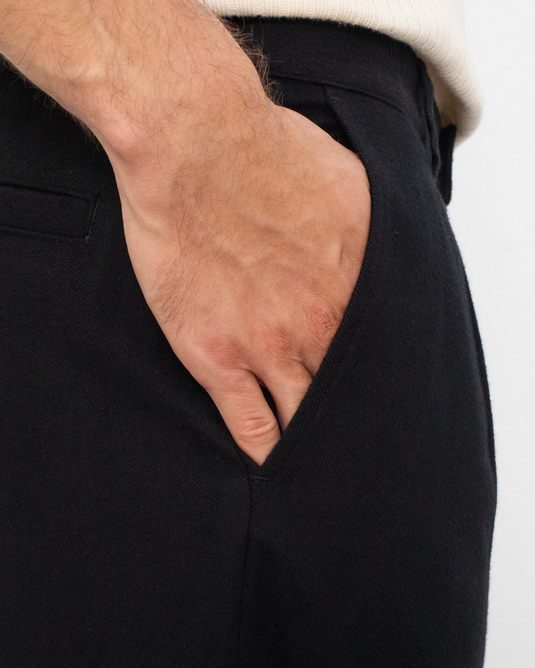 Flanell Hose Bio Baumwolle - Schwarz