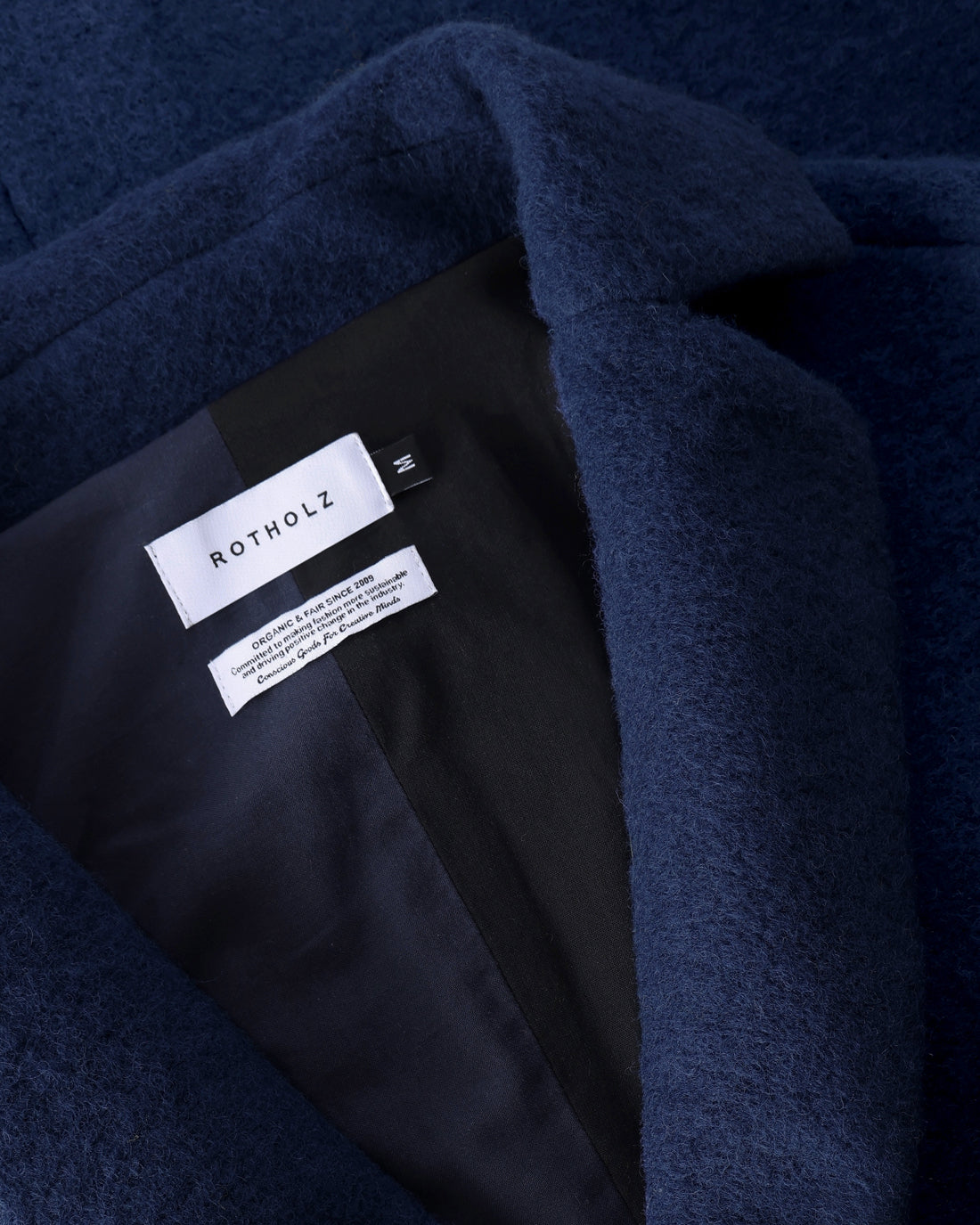 Mantel Bio Wollmischung - Royalblau