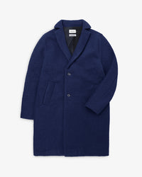 Mantel Bio Wollmischung - Royalblau