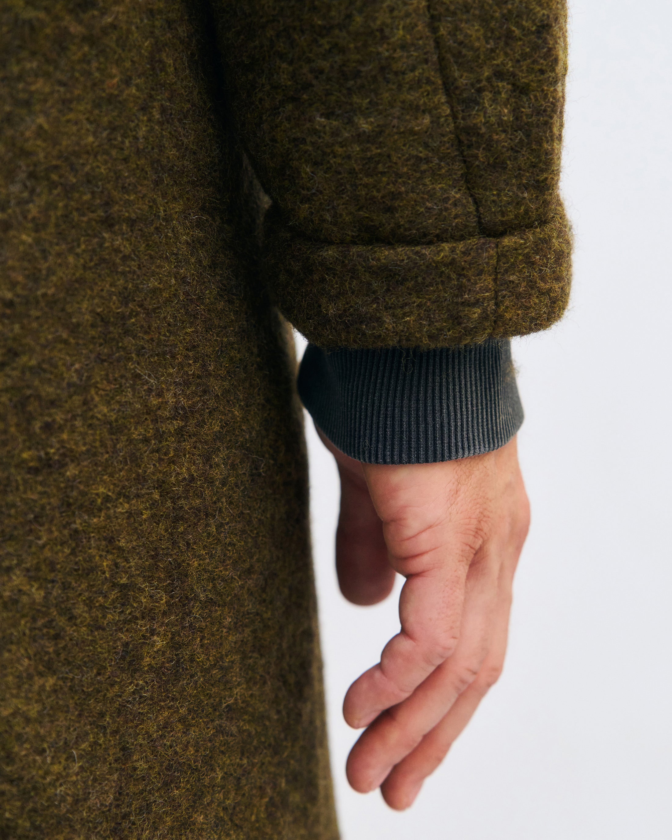 Mantel Bio Wollmischung - Dunkelgrün