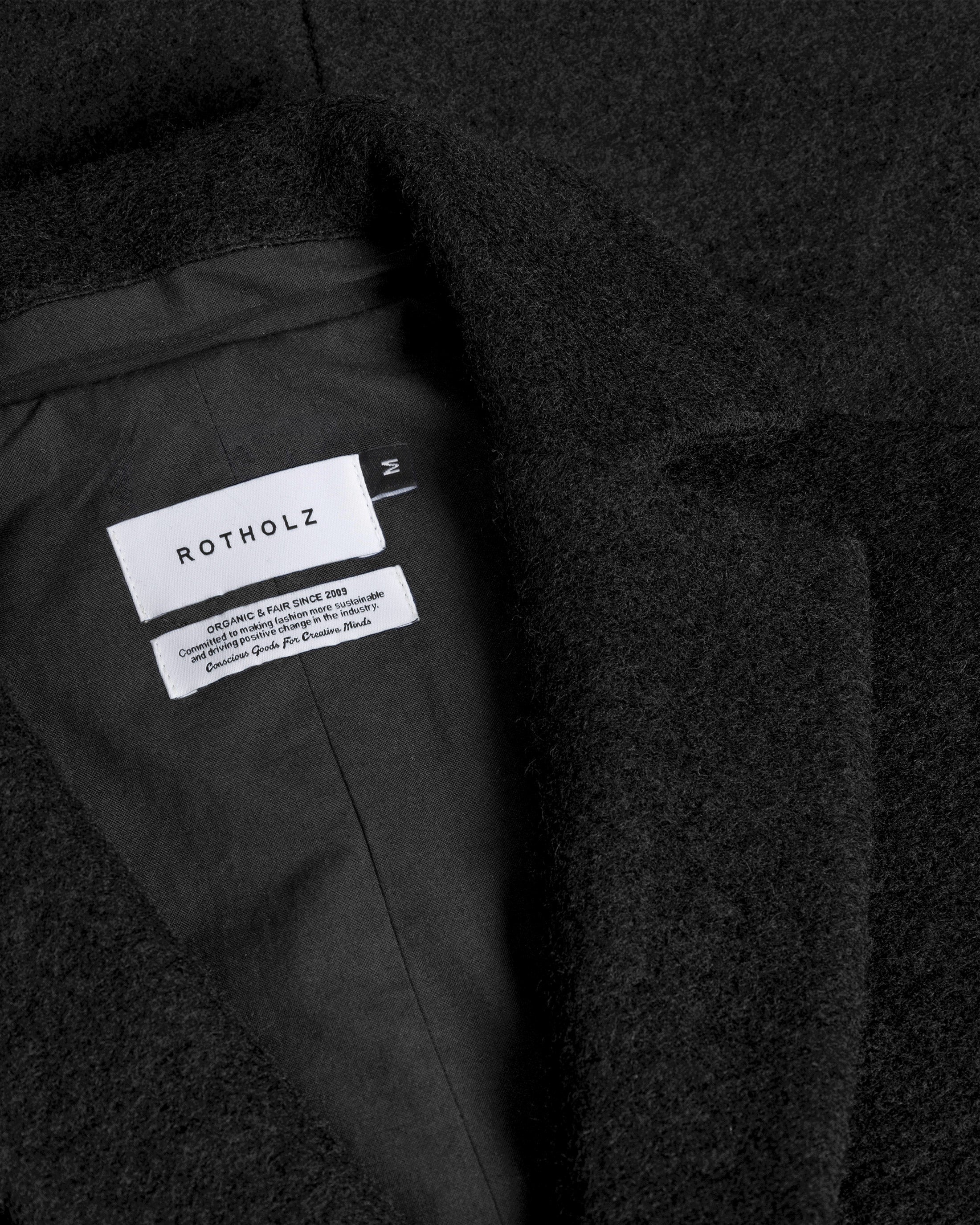 Mantel Bio Wolle - Schwarz