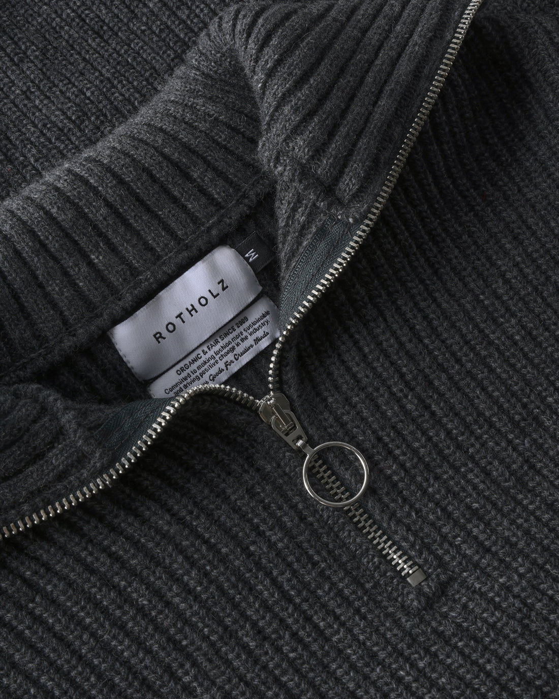 Schwerer Strick Troyer Recycelte Wolle - Anthrazit