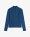 Schweres Mockneck Longsleeve Bio Baumwolle - Royalblau