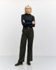 Schweres Mockneck Longsleeve Bio Baumwolle - Schwarz