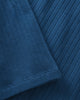 Schweres Geripptes T-Shirt Bio Baumwolle - Royalblau