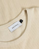 Schweres Geripptes T-Shirt Bio Baumwolle - Creme