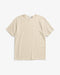 Schweres Geripptes T-Shirt Bio Baumwolle - Creme