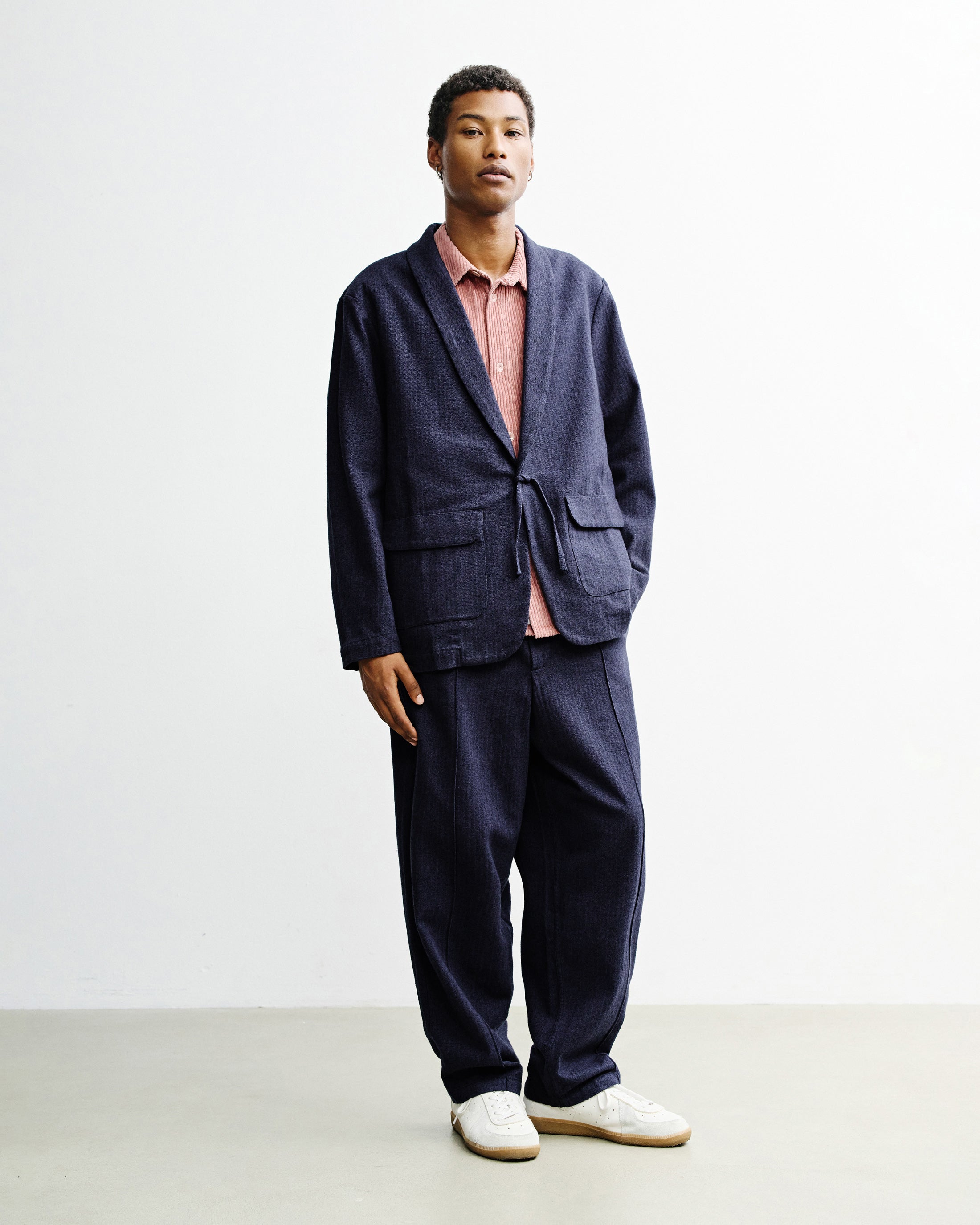 Kimono Blazer Bio Baumwolle - Blau