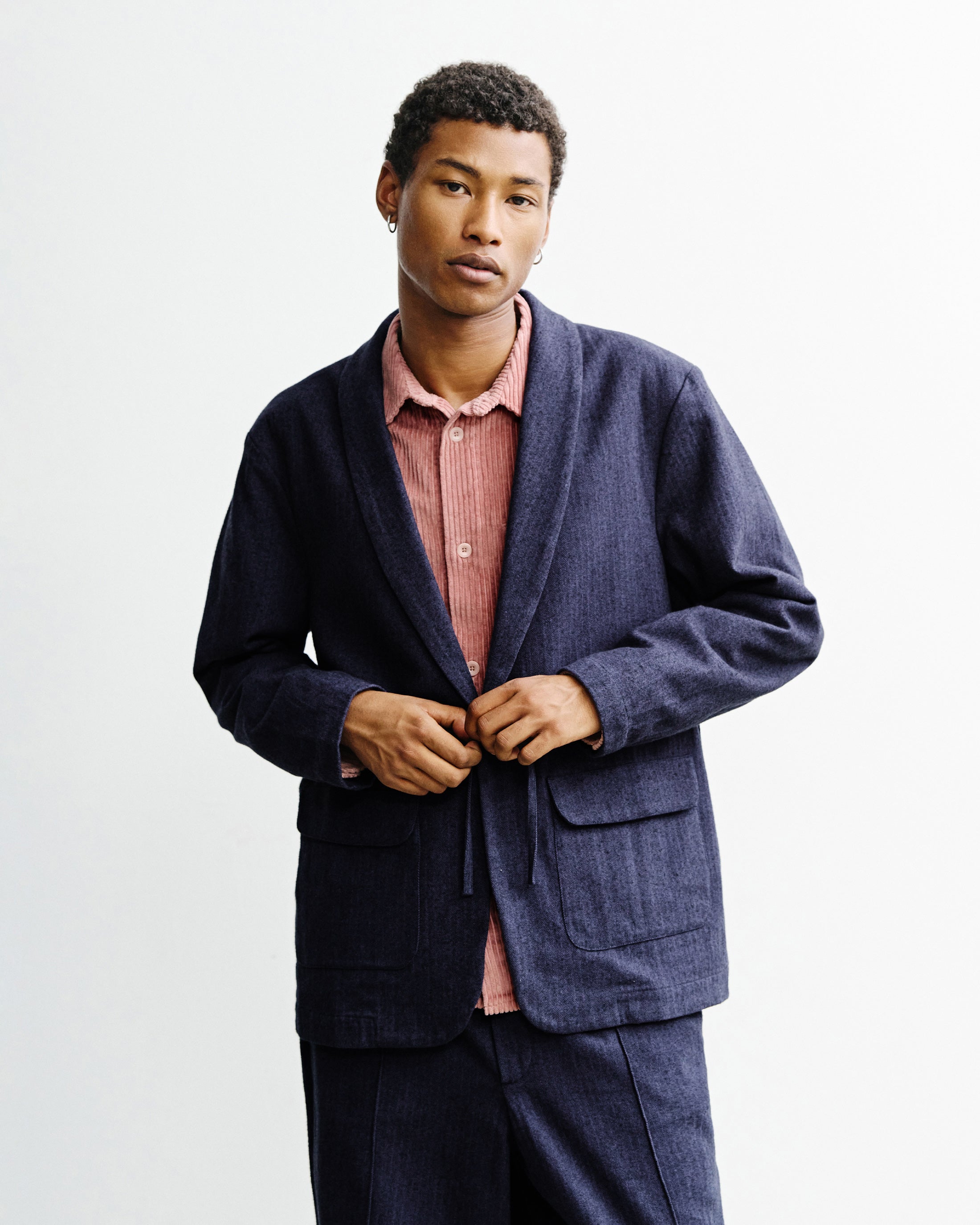 Kimono Blazer Bio Baumwolle - Blau