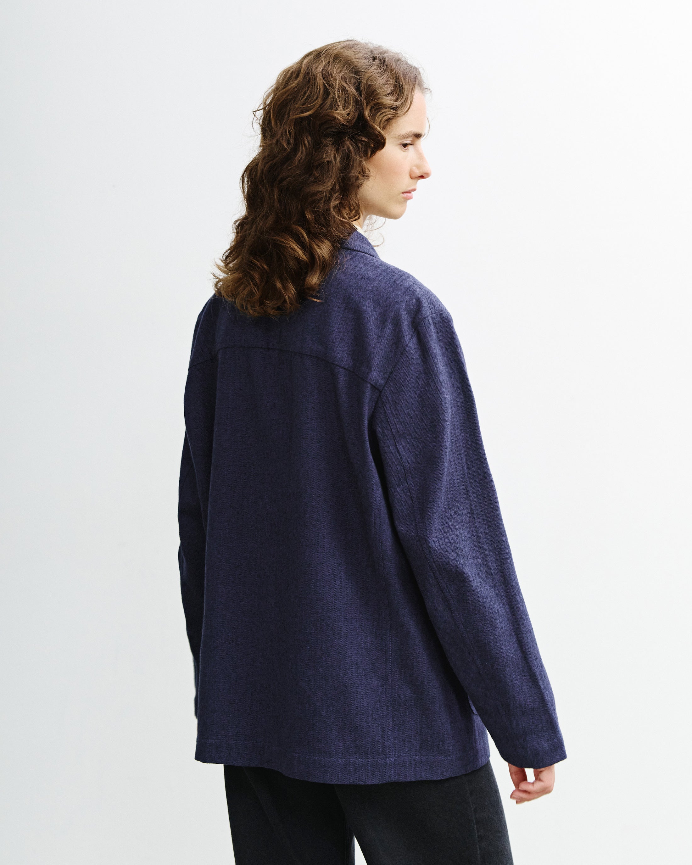 Kimono Blazer Bio Baumwolle - Blau