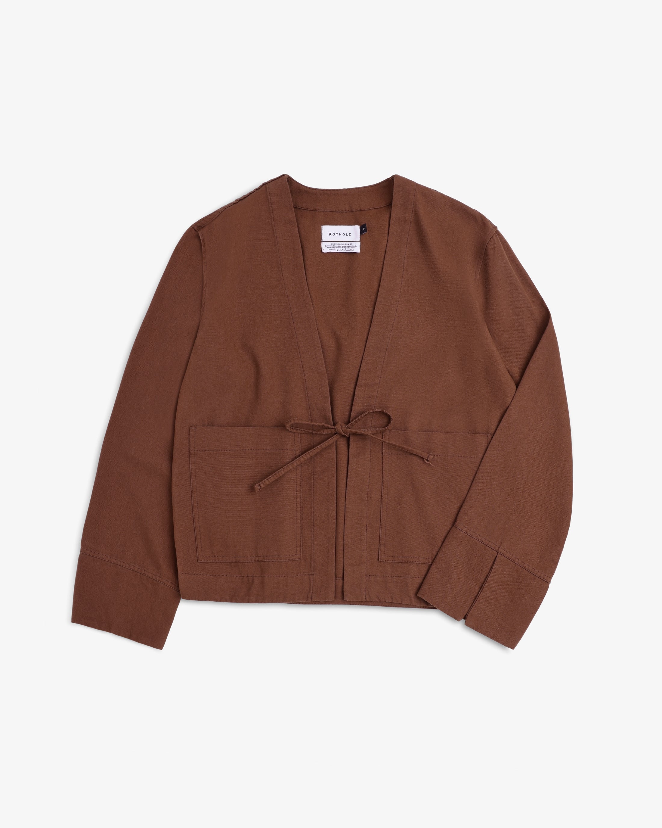 Kimono Jacke Bio Baumwolle - Braun