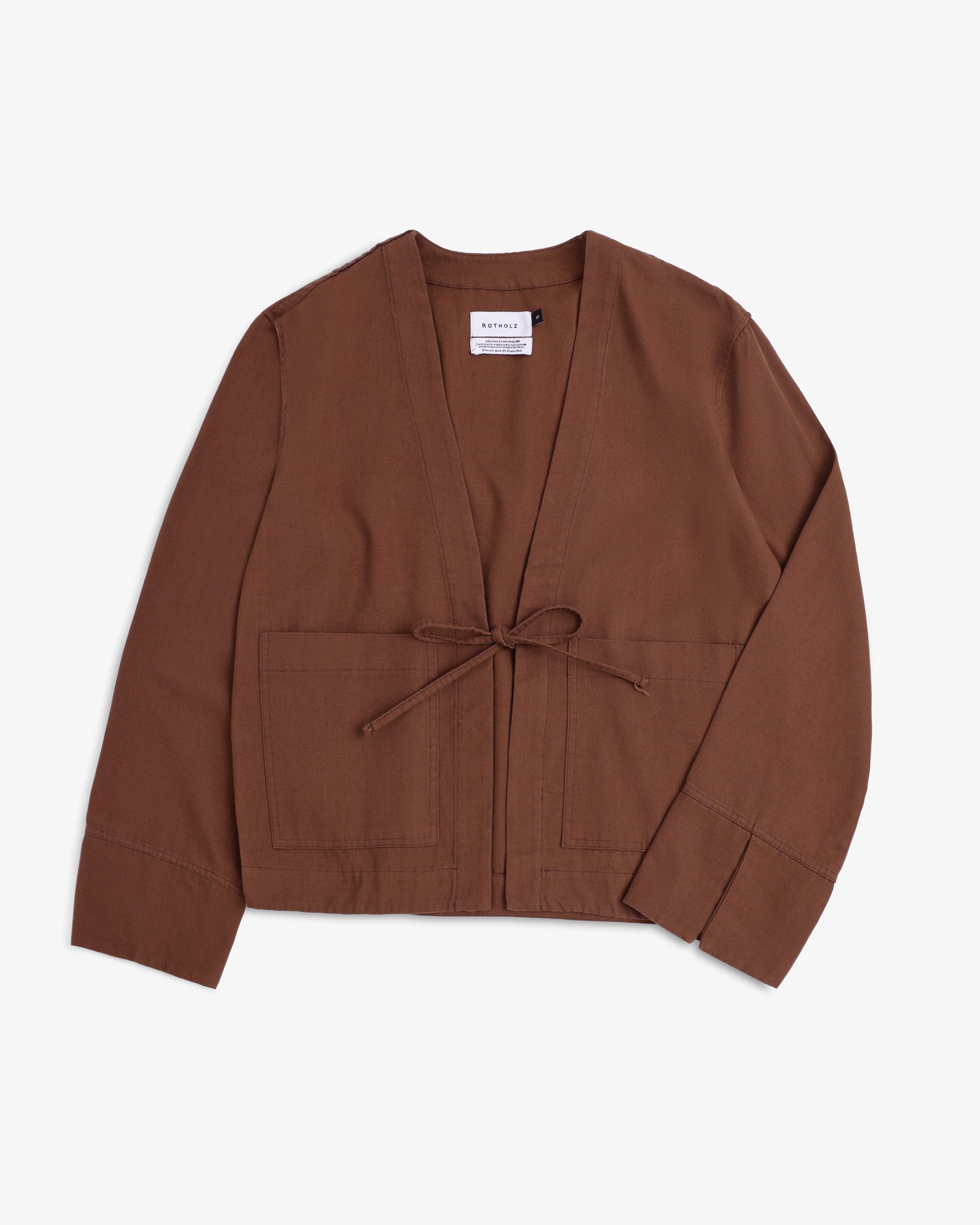 Kimono Jacke Bio Baumwolle - Braun