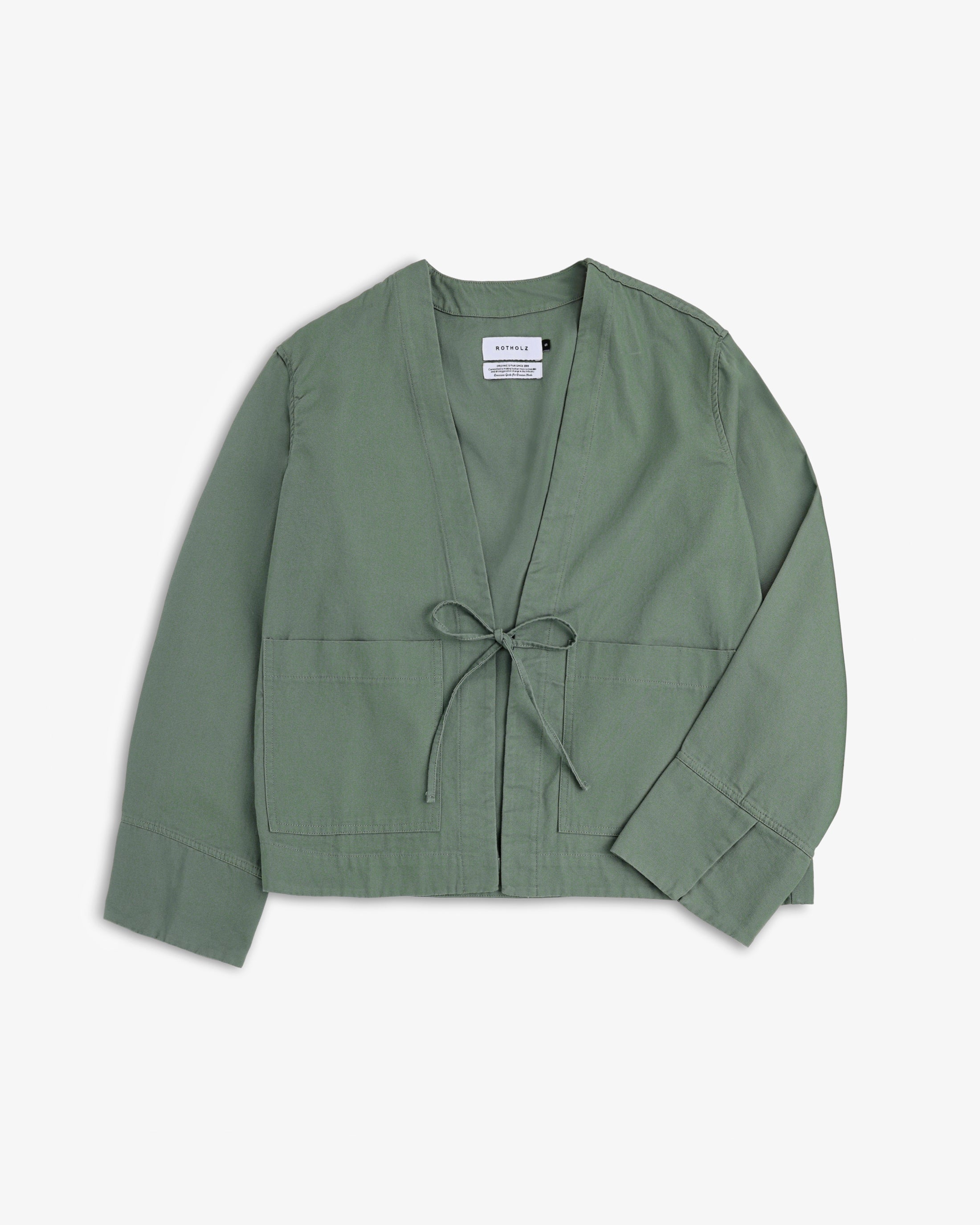 Kimono Jacke Bio Baumwolle - Grün