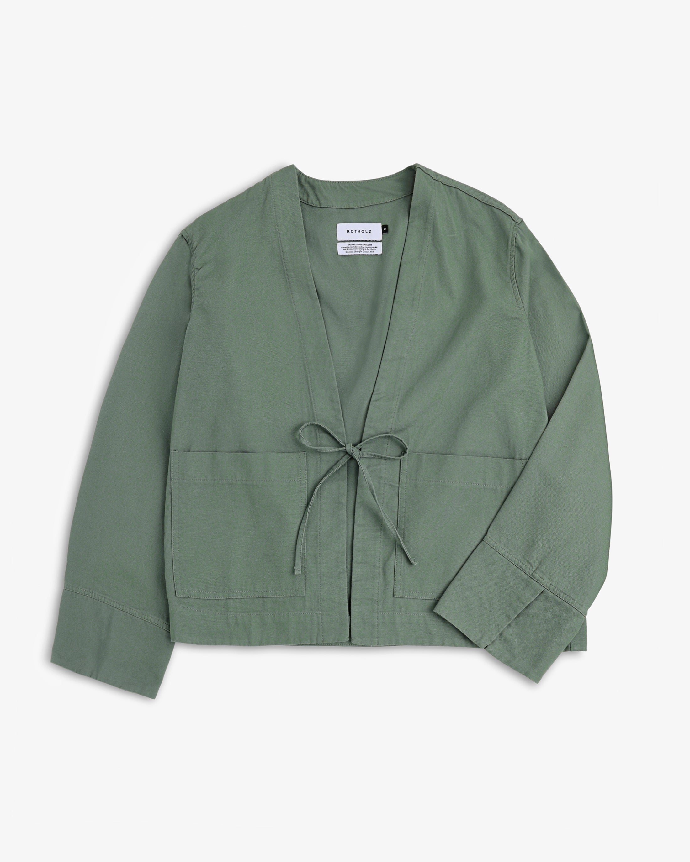 Kimono Jacke Bio Baumwolle - Grün