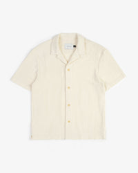 Strick Bowling Shirt Bio Baumwolle - Creme