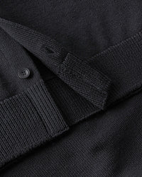 Strick Shirt Merinowolle - Schwarz
