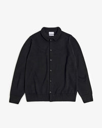 Strick Shirt Merinowolle - Schwarz
