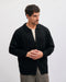 Strick Shirt Merinowolle - Schwarz