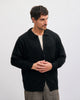 Strick Shirt Merinowolle - Schwarz