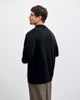 Strick Shirt Merinowolle - Schwarz