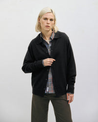Strick Shirt Merinowolle - Schwarz