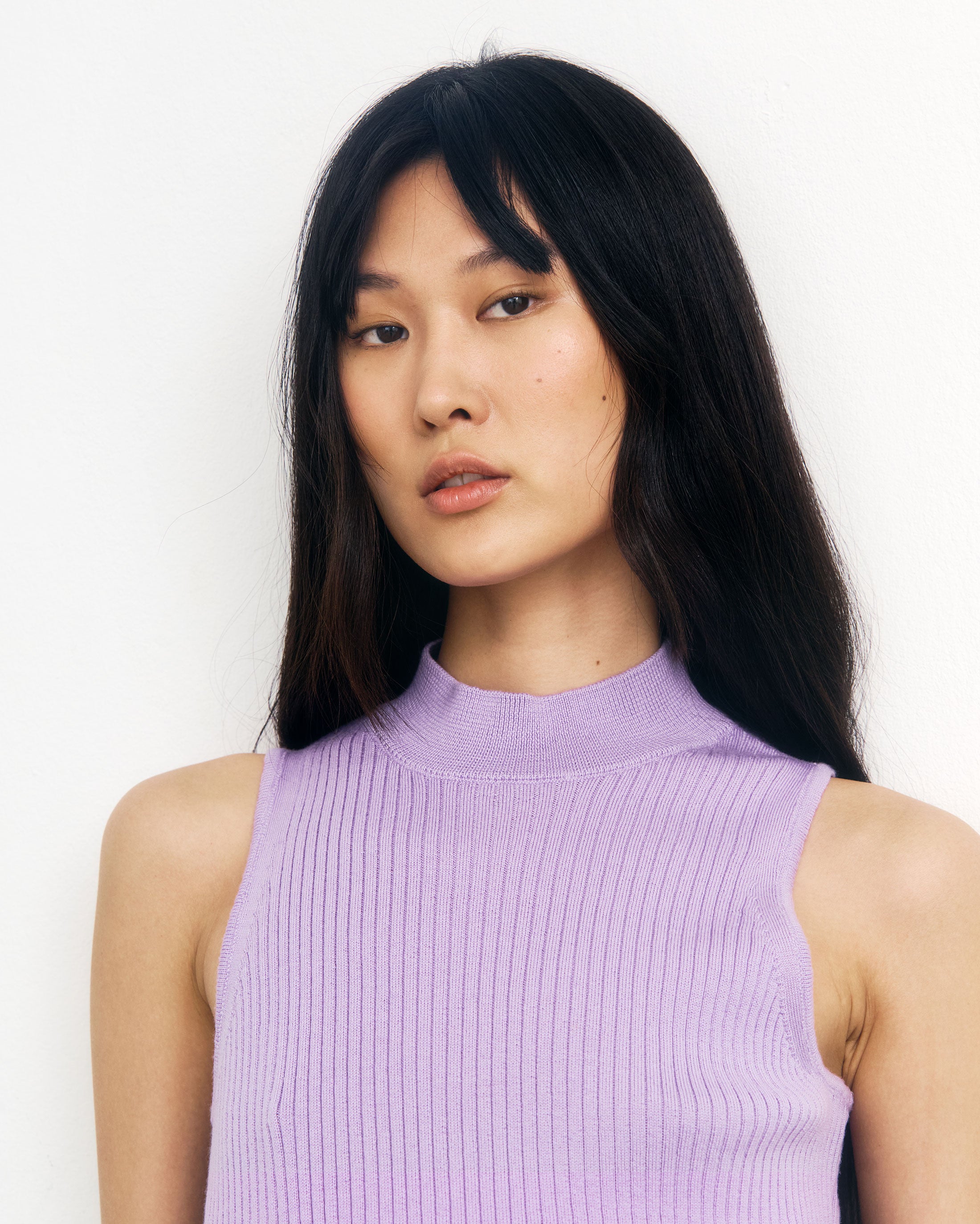 Merino Strick Singlet - Pink