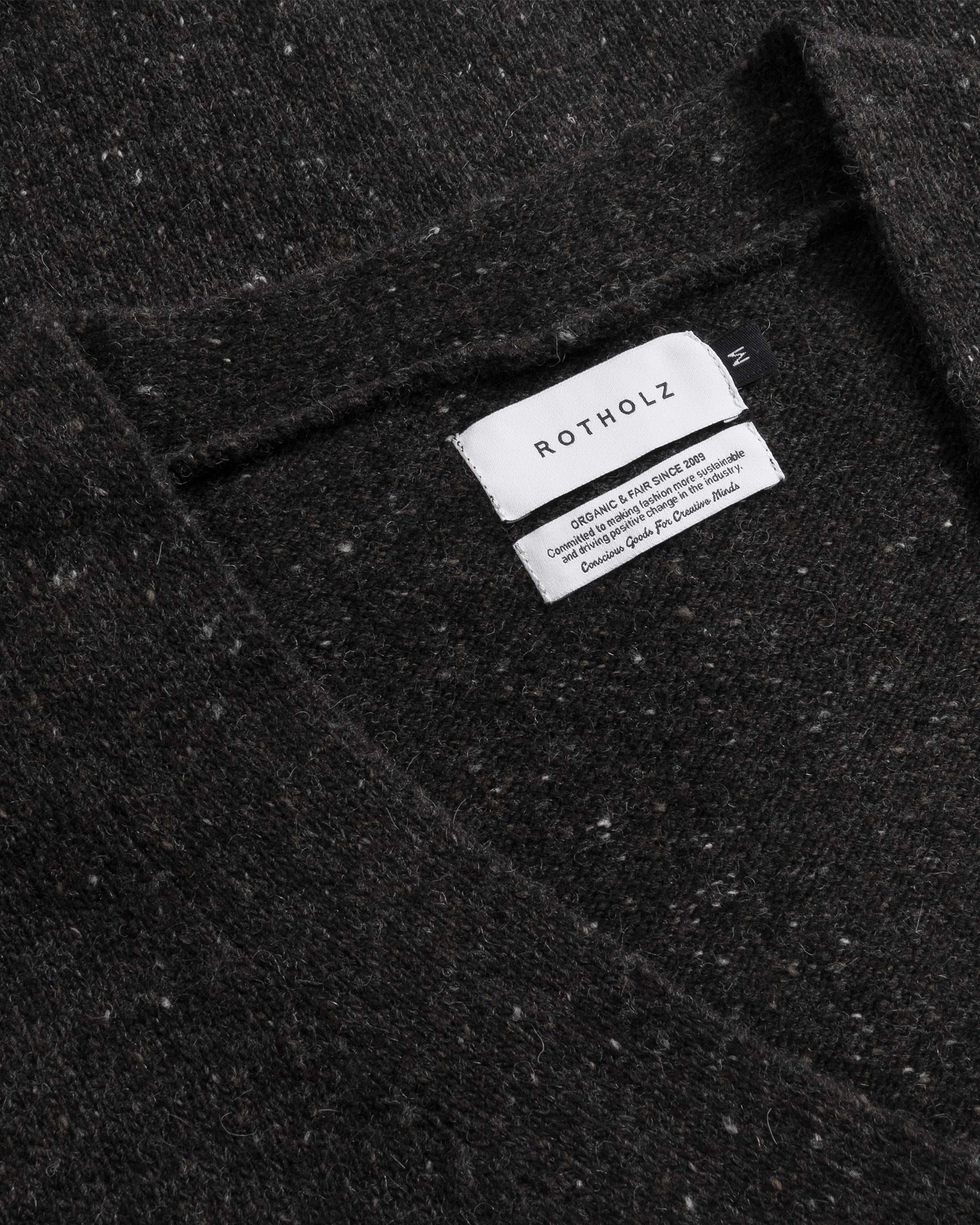 Strick Cardigan Merinowolle - Schwarz