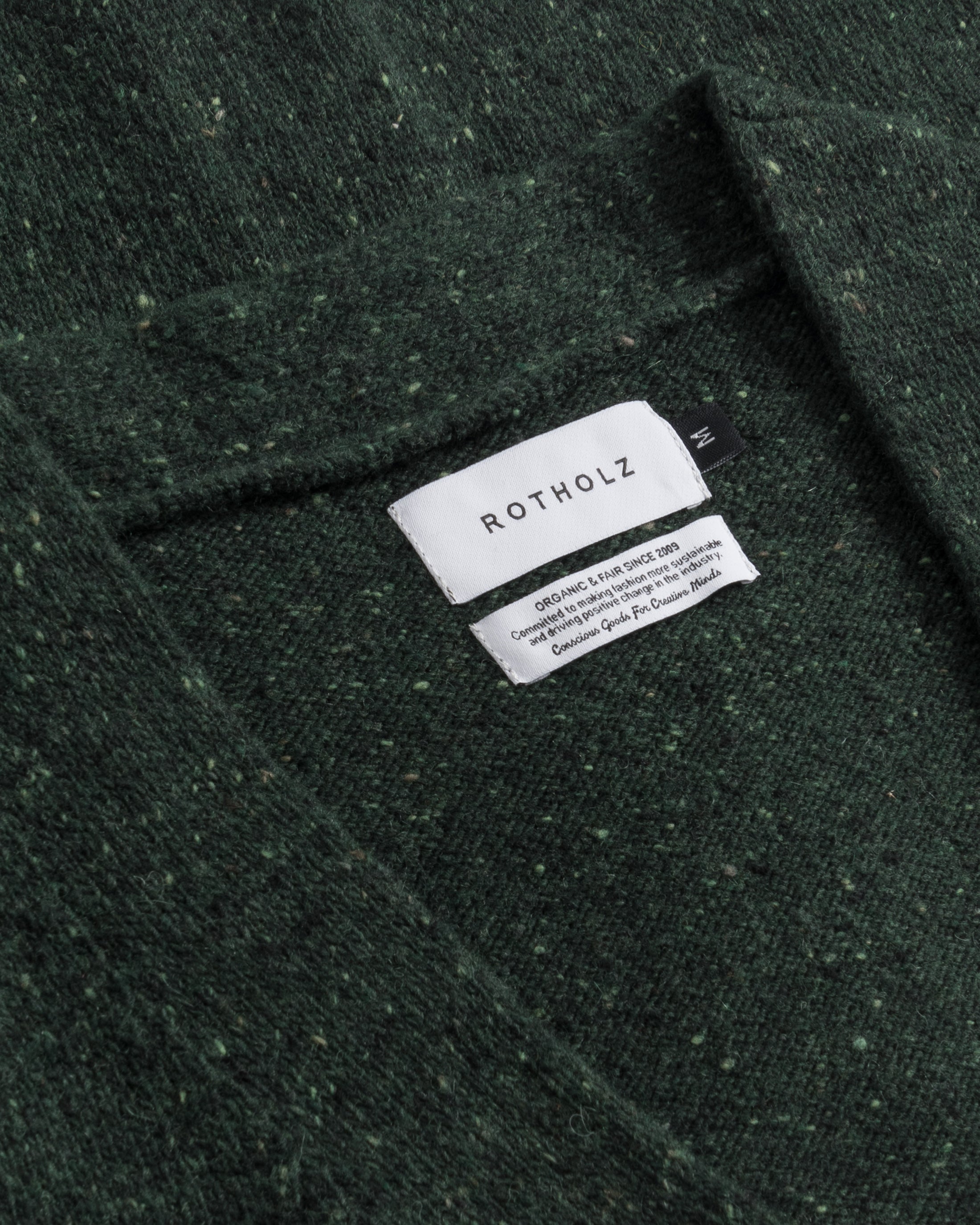 Strick Cardigan Merinowolle - Grün