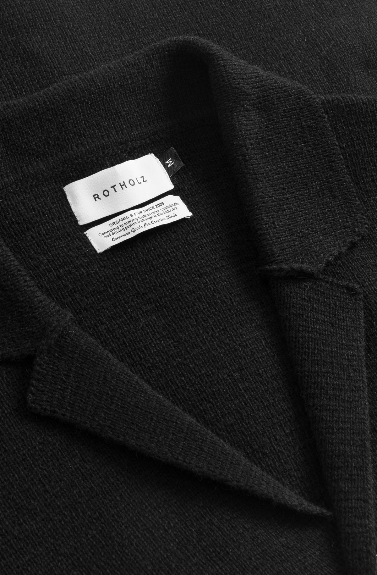 Strickjacke Recycelte Wolle - True Black