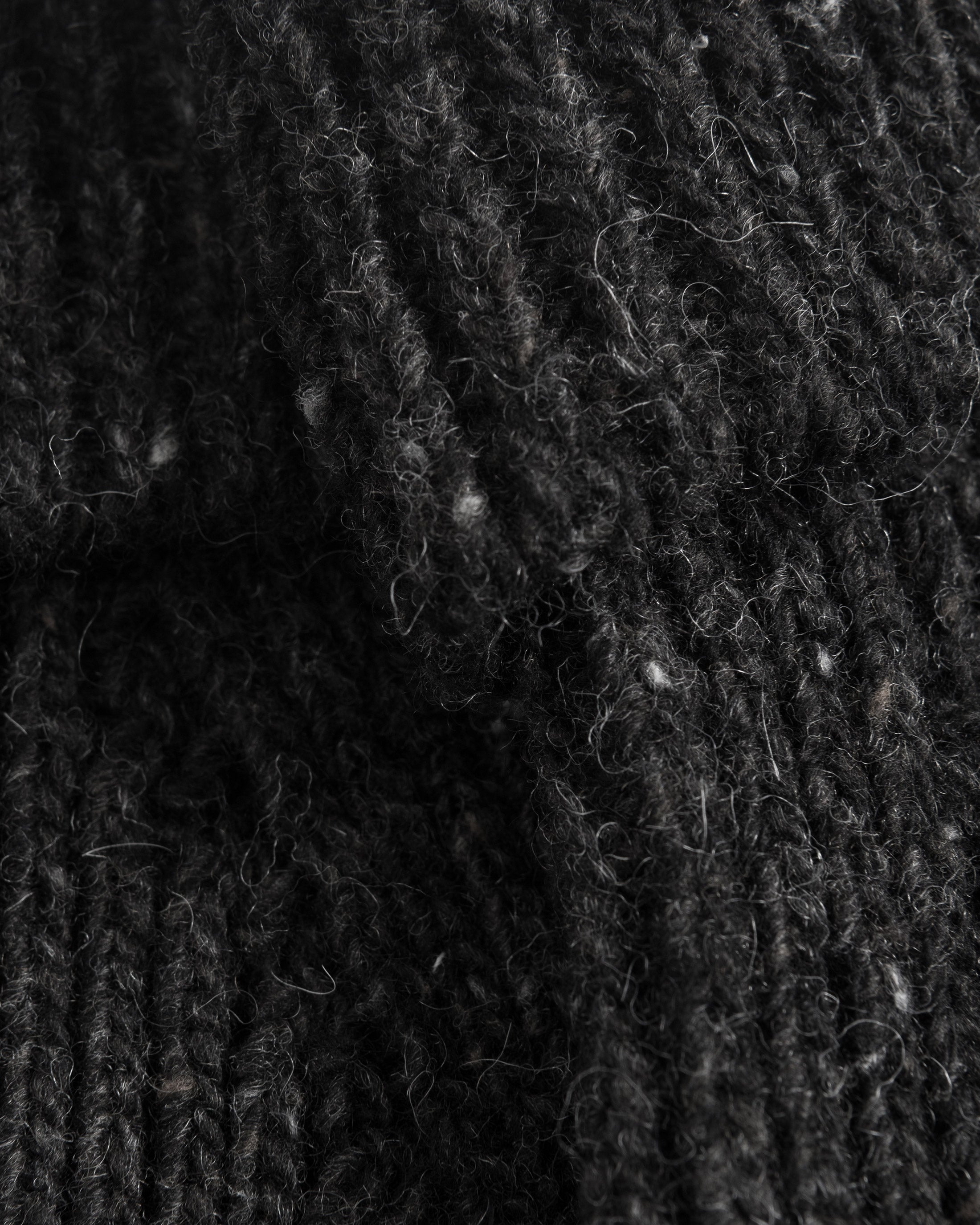 Gestrickte Handschuhe Merinowolle - Schwarz