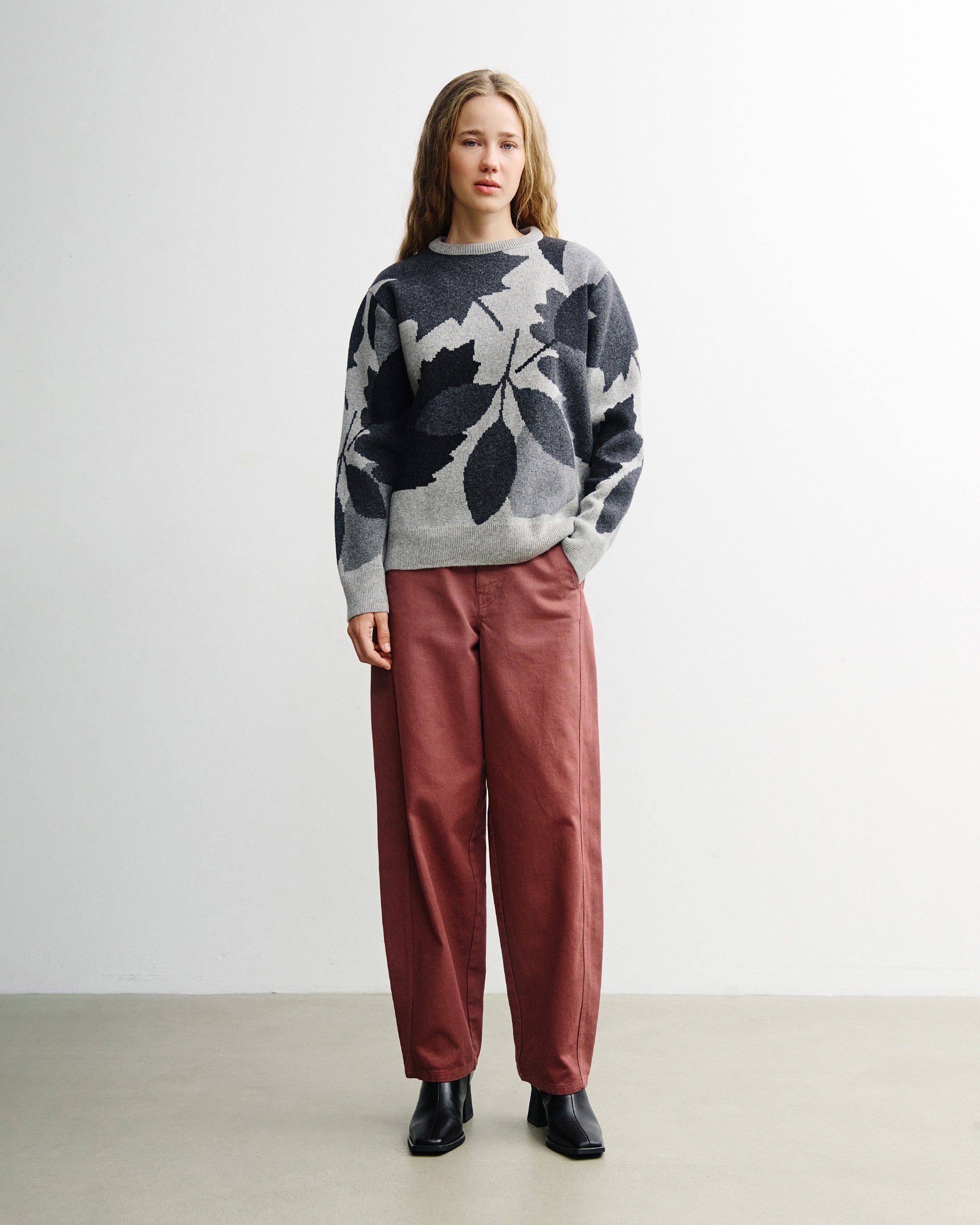 Strickpullover Recycelte Wolle - Grau