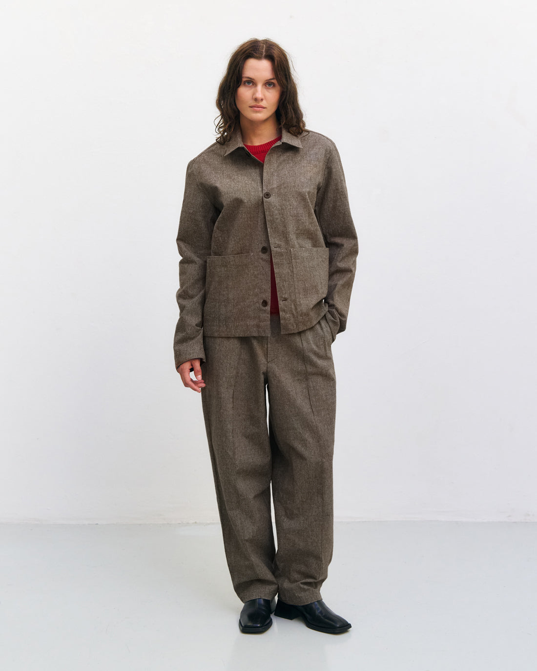 Leichte Jacke Bio Baumwolle - Canvas Braun