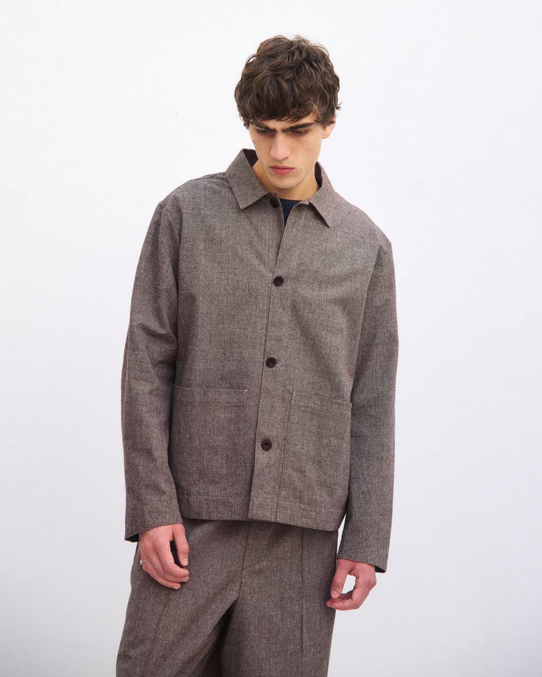 Leichte Jacke Bio Baumwolle - Canvas Braun