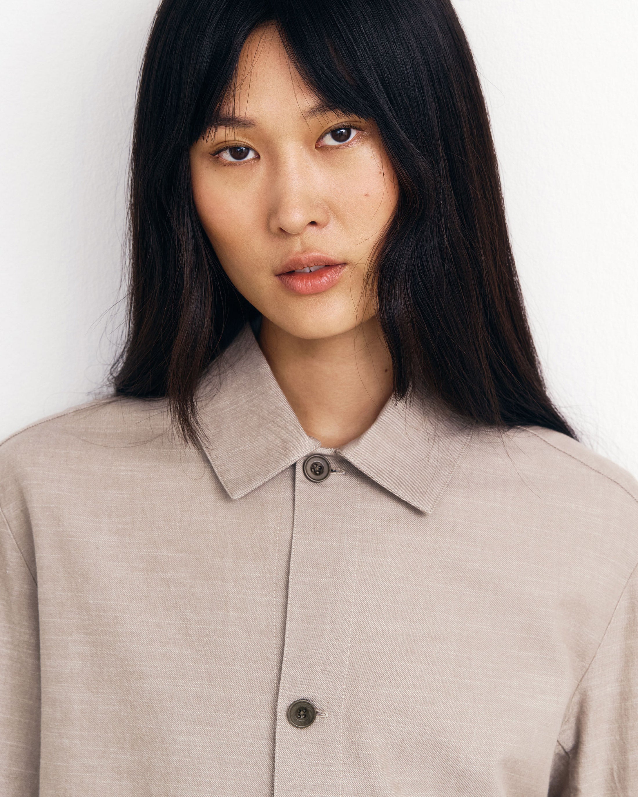 Leichte Workwear Jacke Bio Baumwolle - Sand