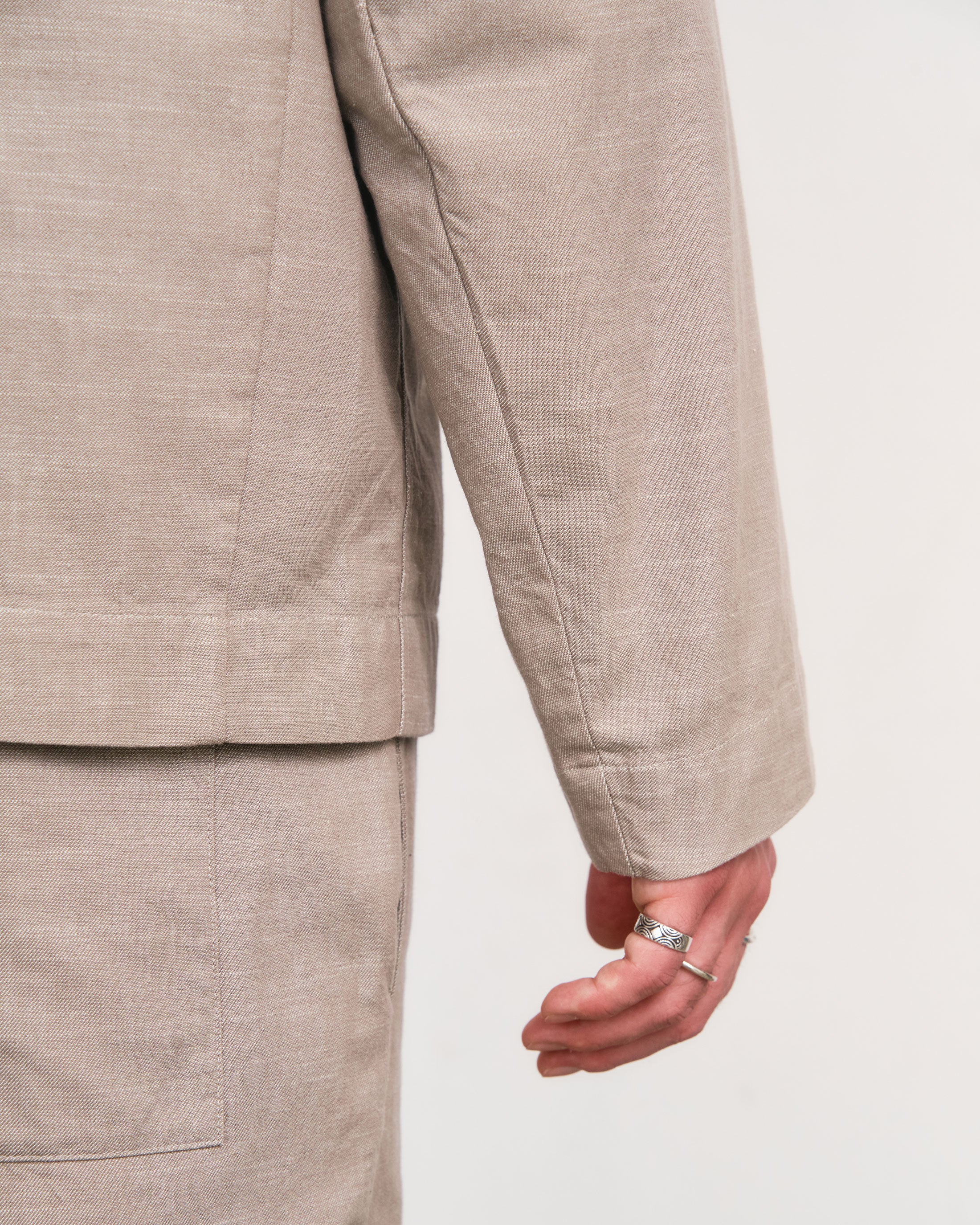 Leichte Workwear Jacke Bio Baumwolle - Sand