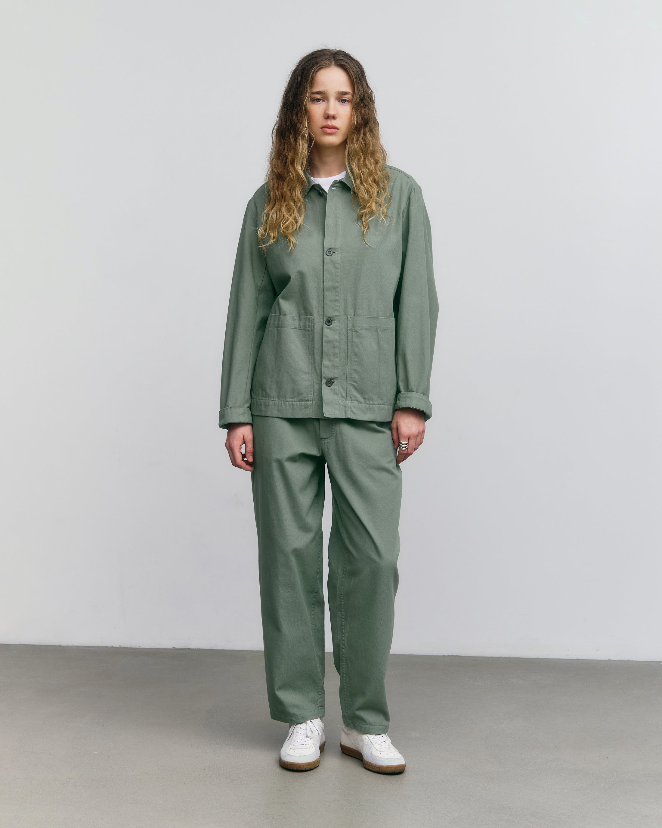 Leichte Workwear Jacke Bio Baumwolle - Grün