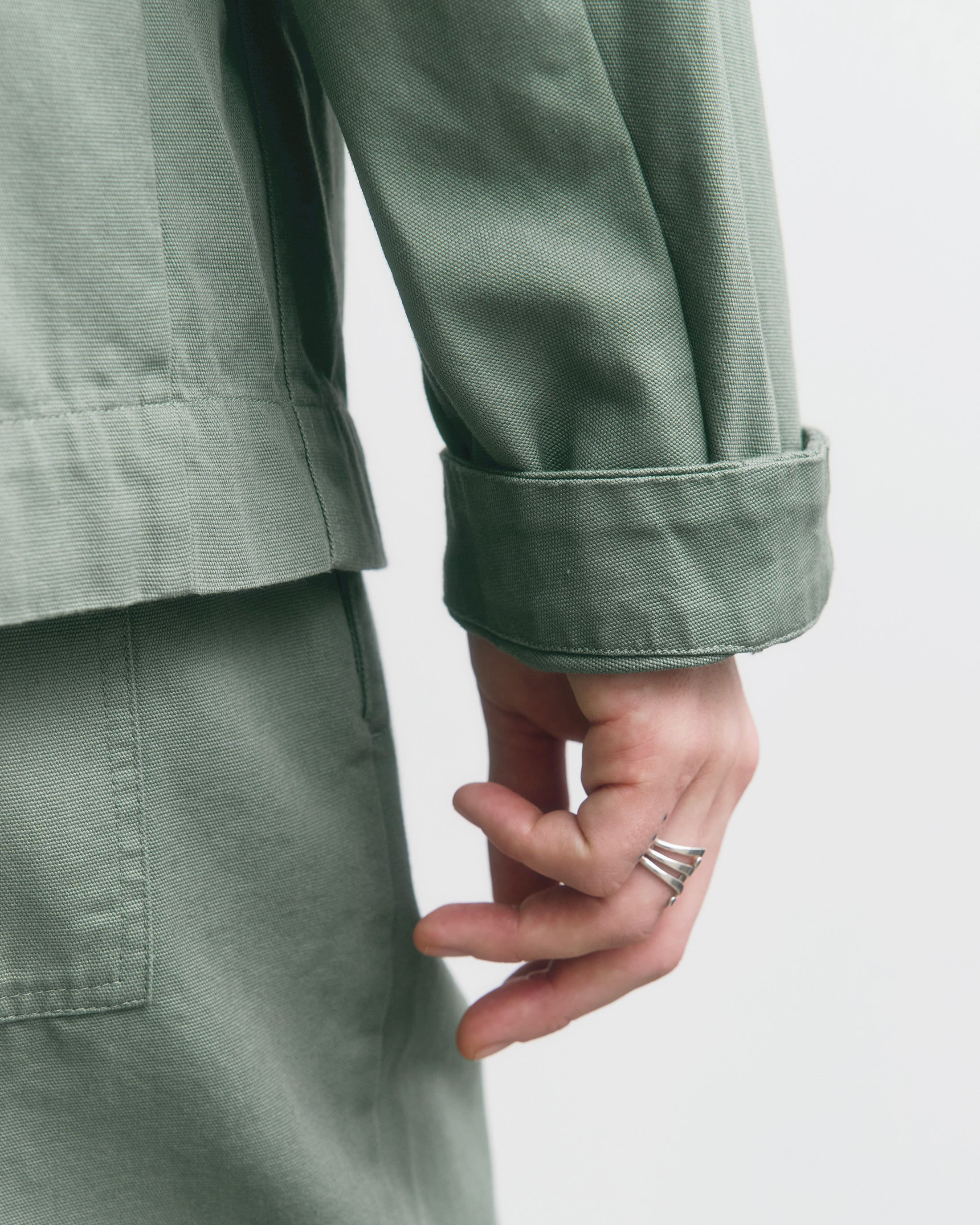 Leichte Workwear Jacke Bio Baumwolle - Grün