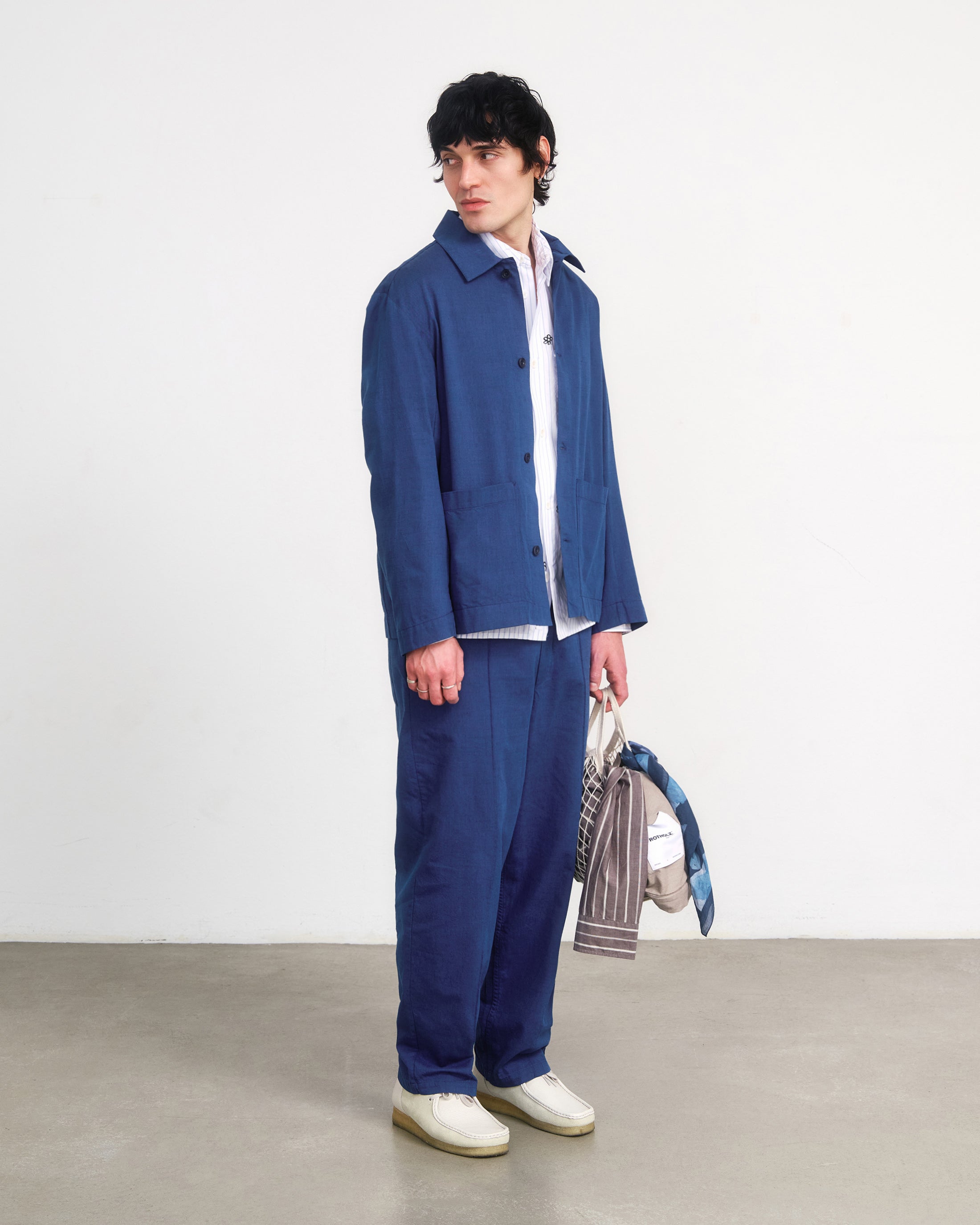 Leichte Workwear Jacke Bio Baumwolle - Blau