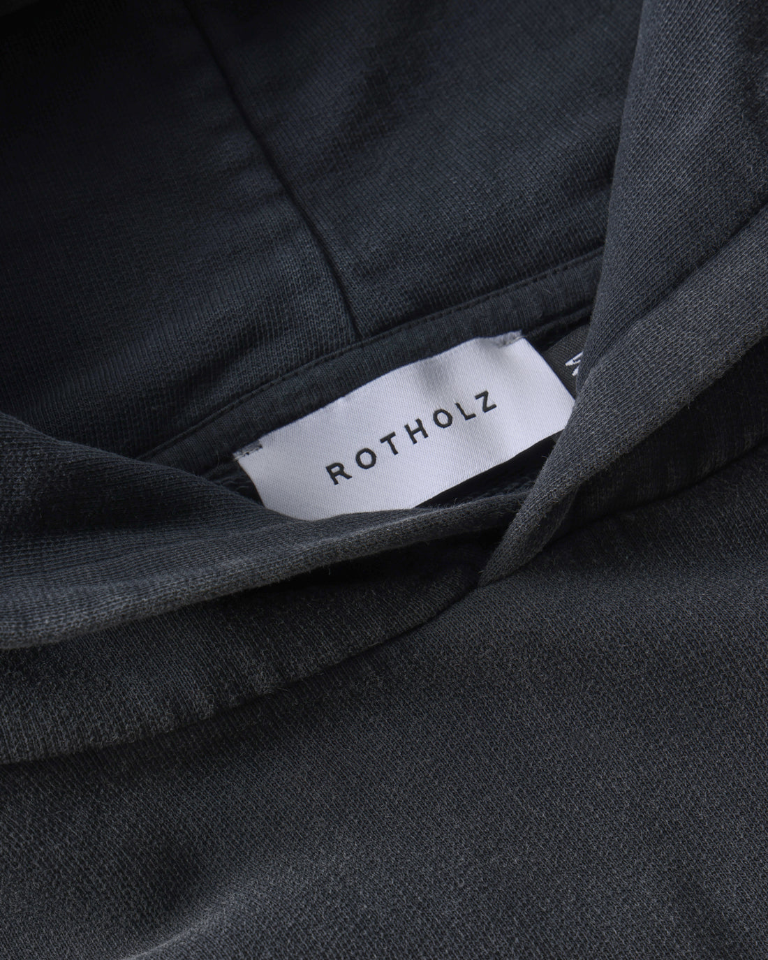 Logo Hoodie Bio Baumwolle - Washed Black