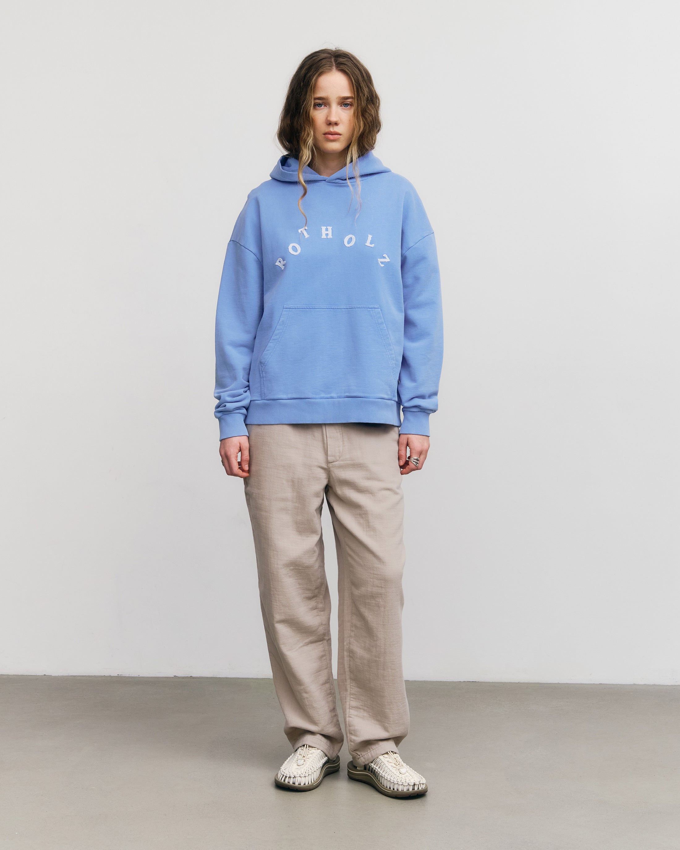 Logo Hoodie Bio Baumwolle - Hellblau