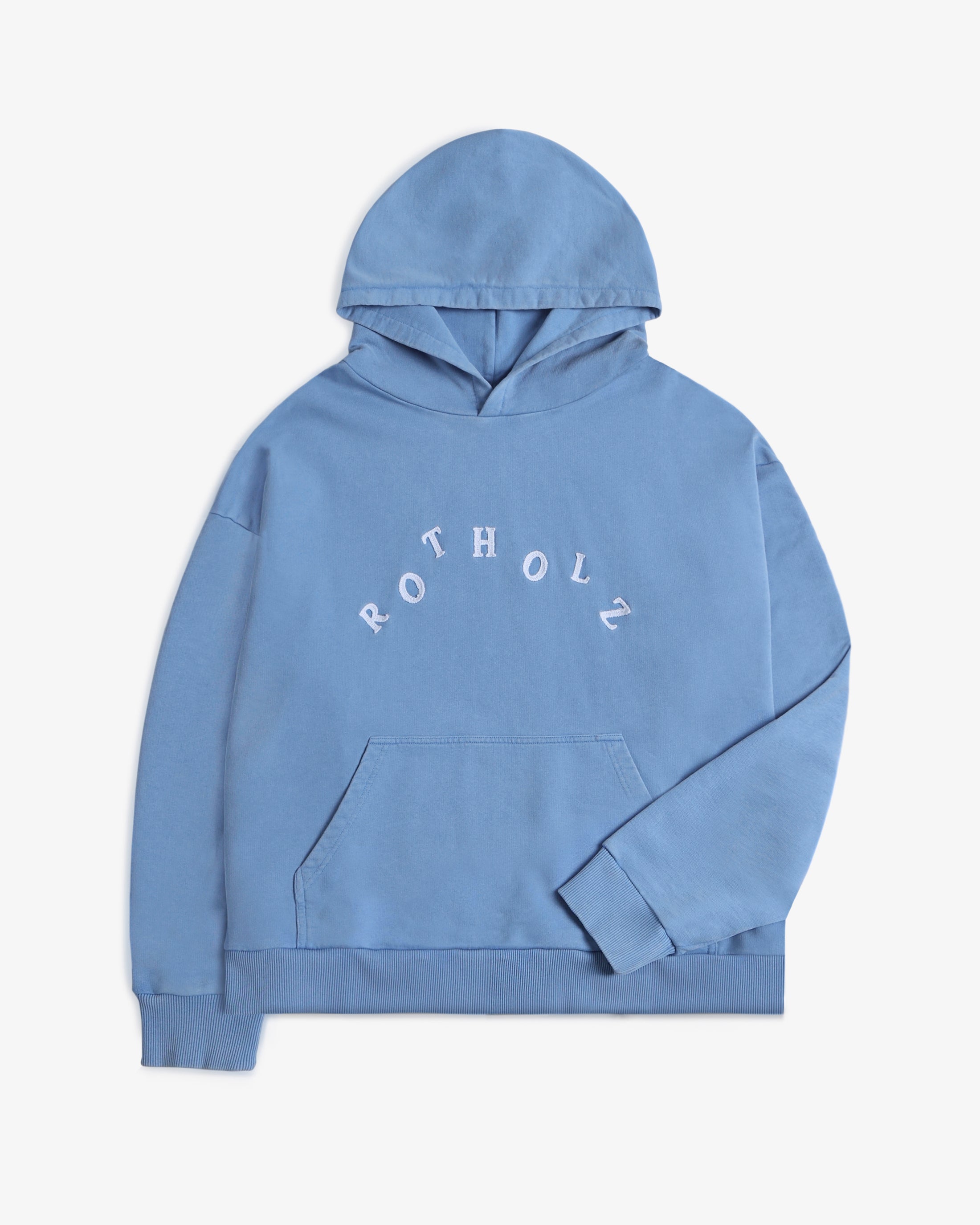 Logo Hoodie Bio Baumwolle - Hellblau