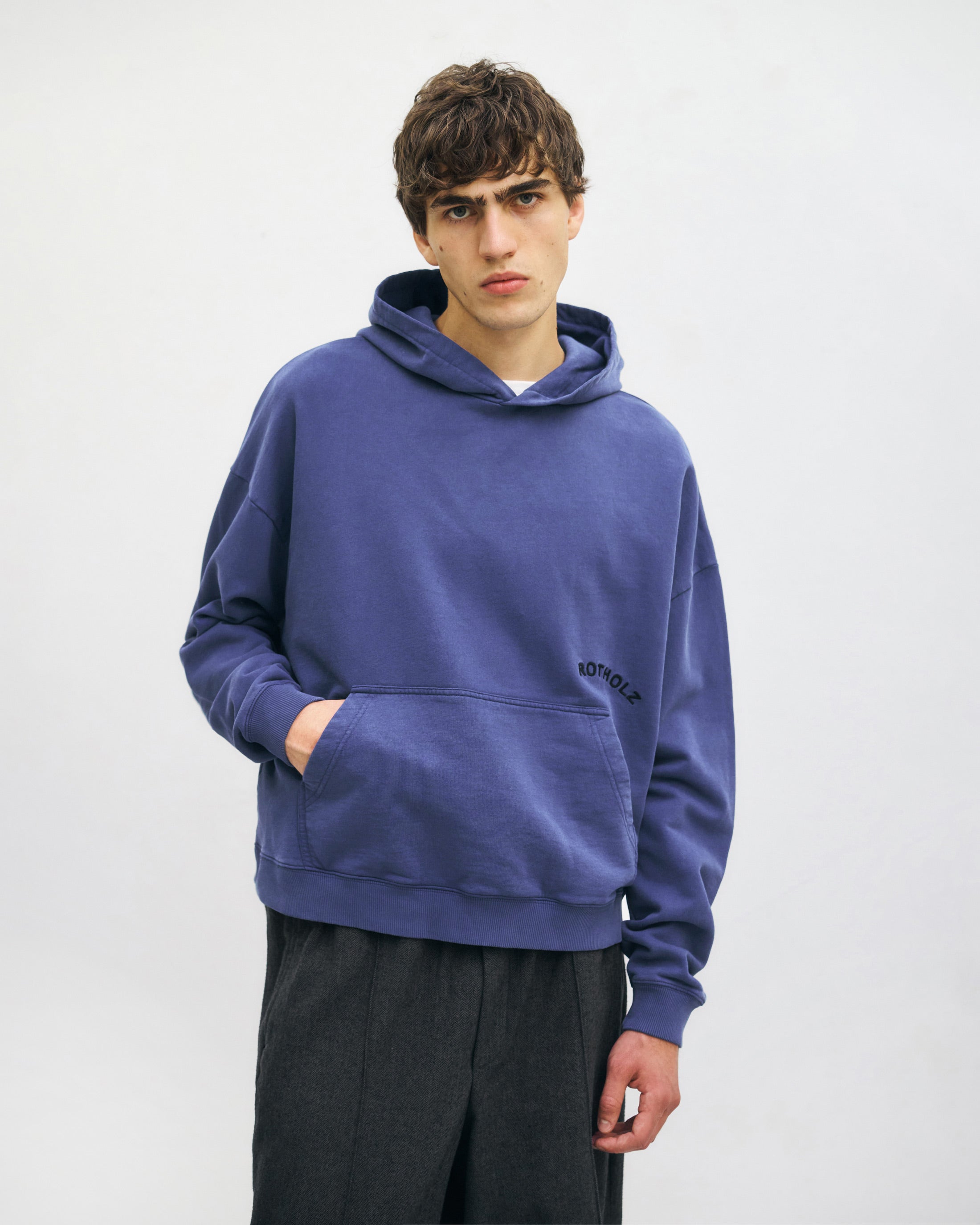 Logo Hoodie Bio Baumwolle - Blau