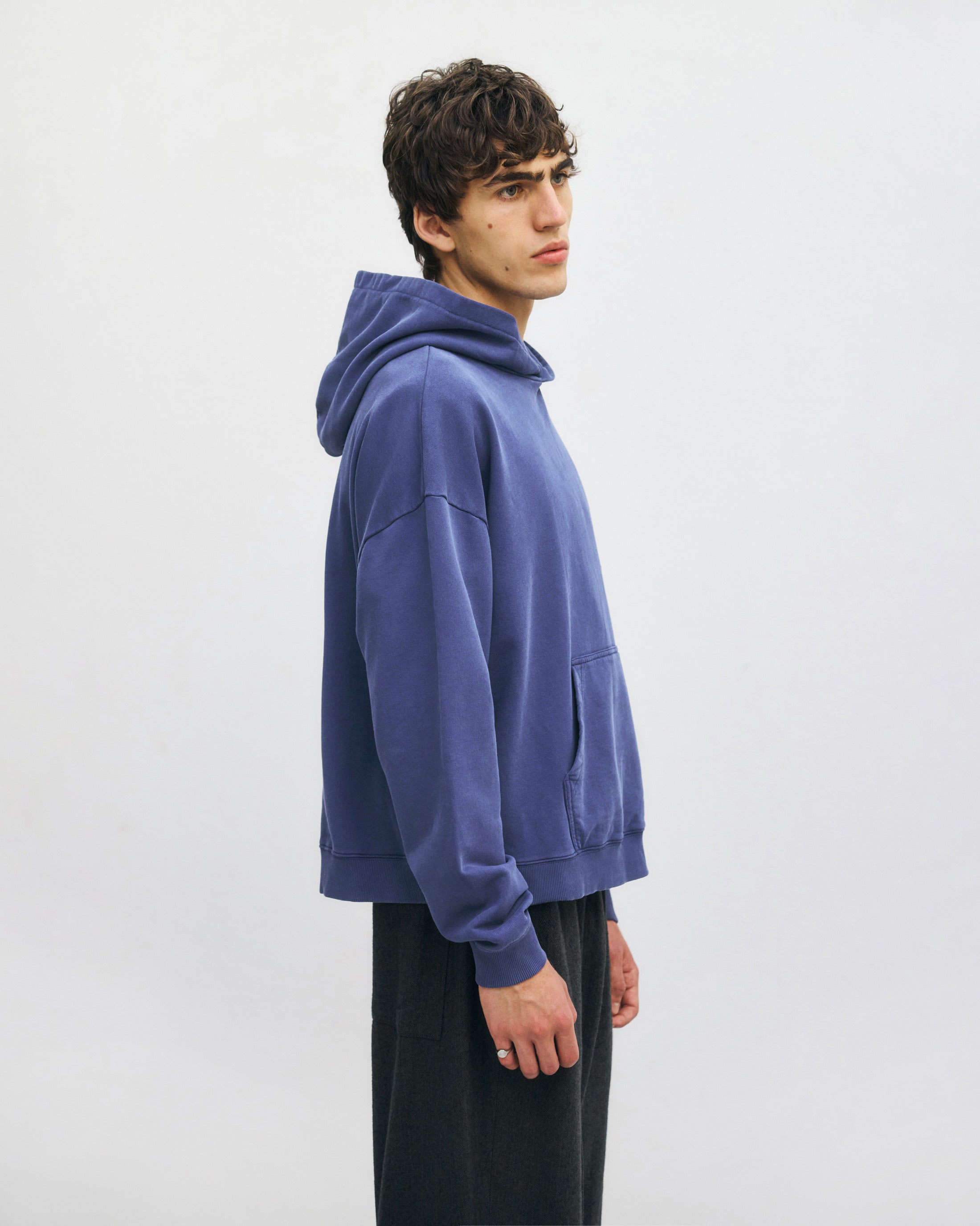 Logo Hoodie Bio Baumwolle - Blau