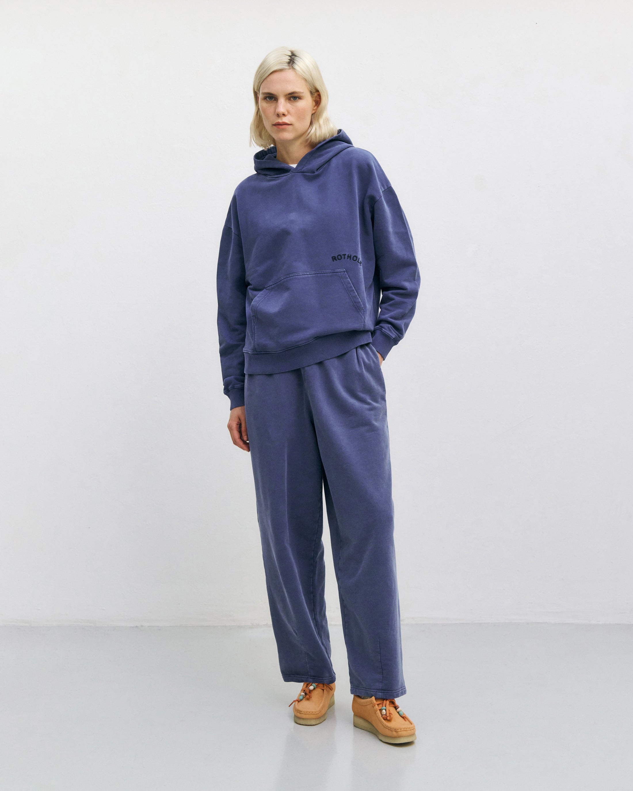 Logo Hoodie Bio Baumwolle - Blau