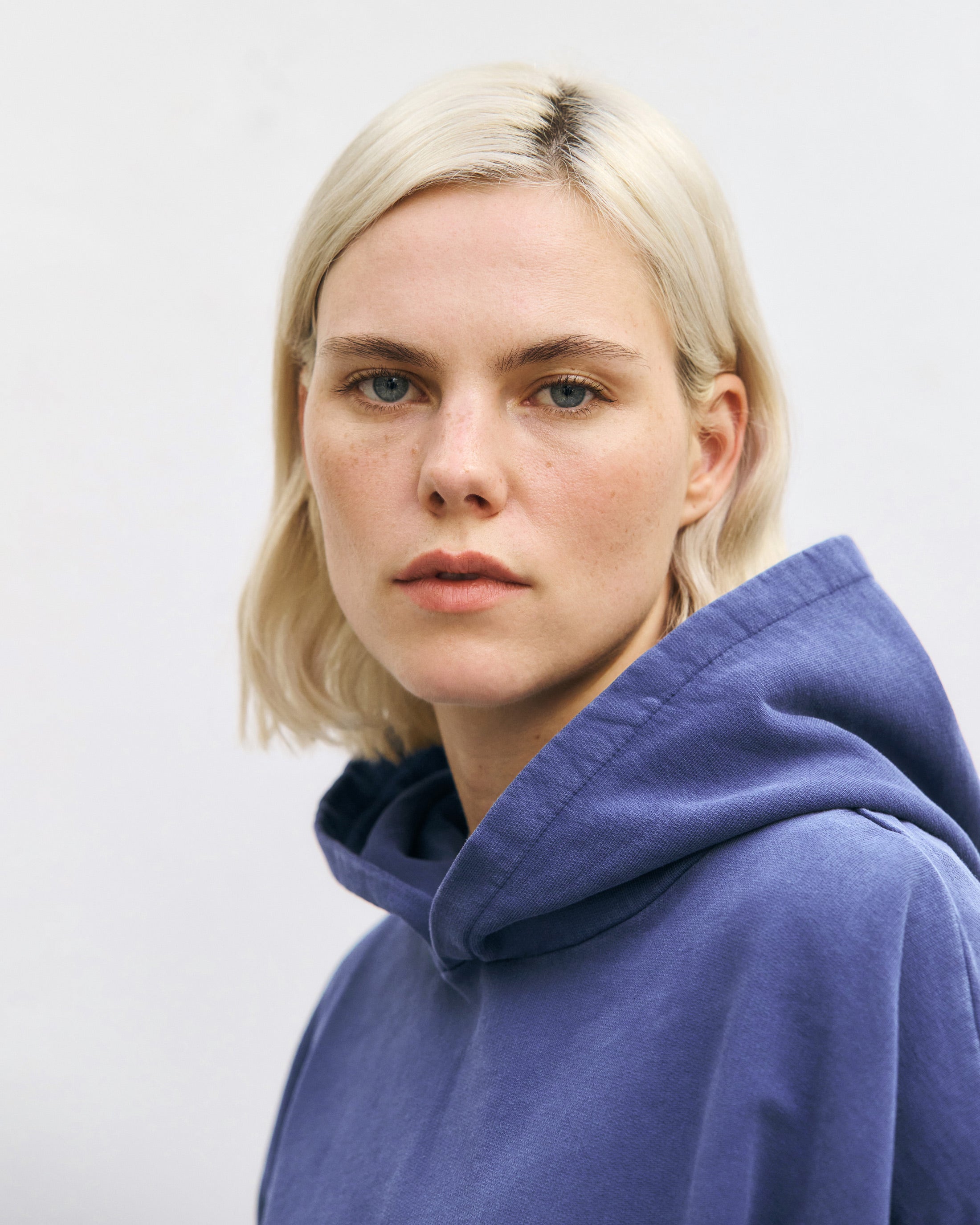 Logo Hoodie Bio Baumwolle - Blau