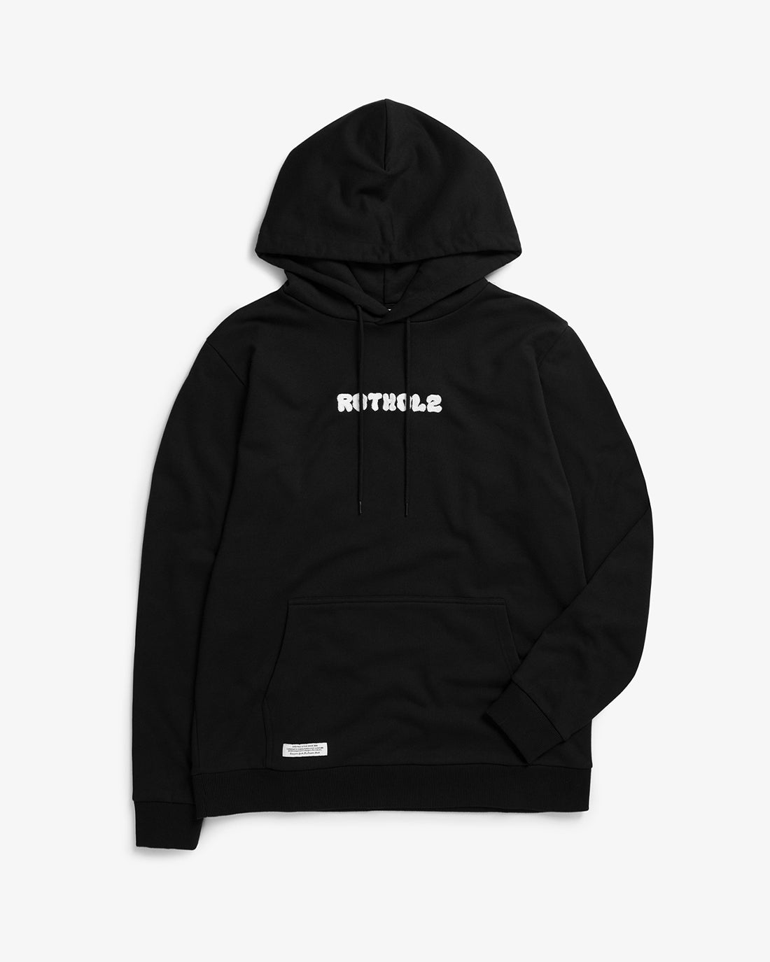 Rotholz Logo Hoodie Bio Baumwolle - Schwarz