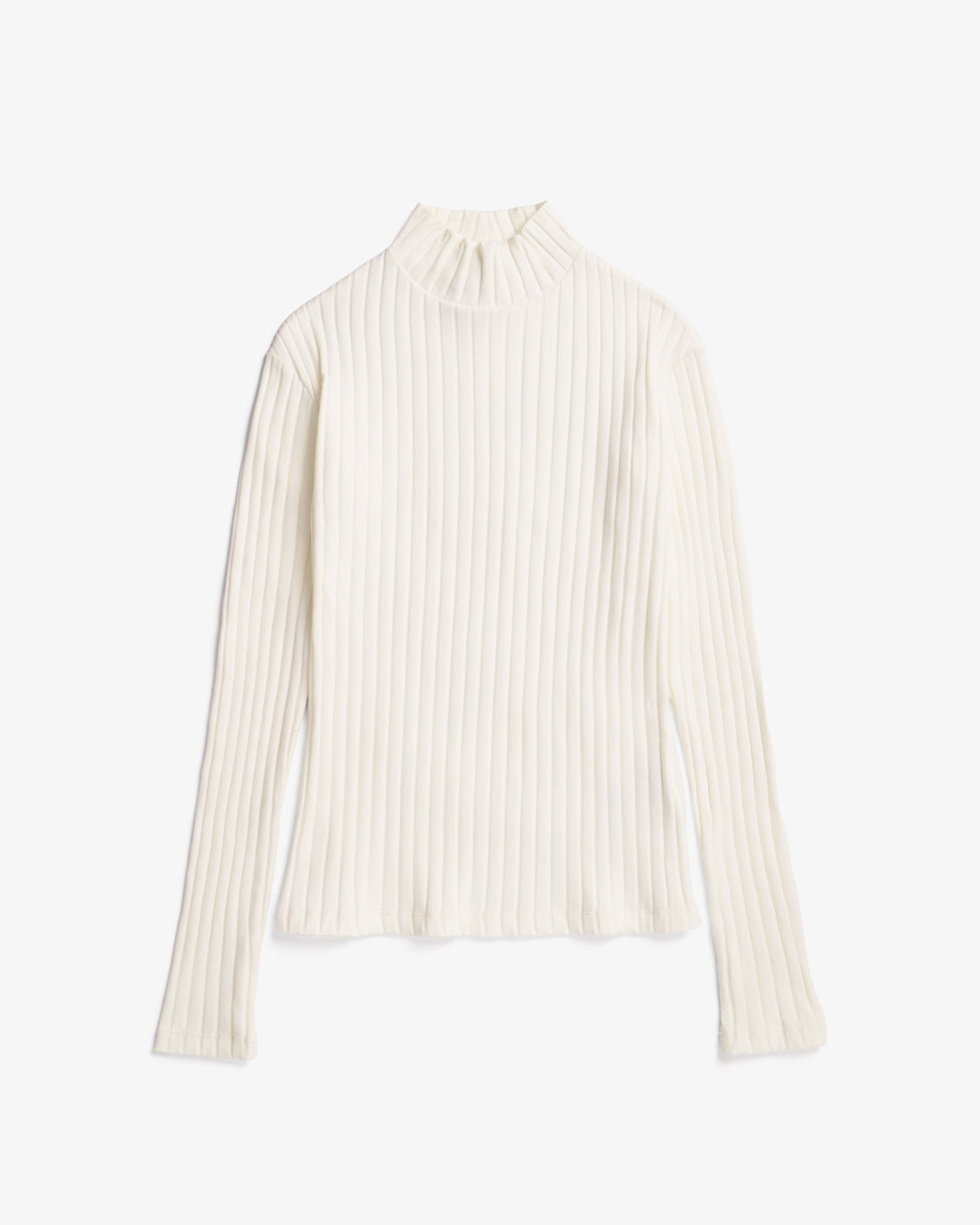 Rotholz Geripptes Longsleeve Bio Baumwolle - Off-White